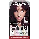 L’Oreal Paris Feria Multi-Faceted Shimmering Permanent Hair Color, High Intensity Hair Dye for 3X Highlights, 26 Black Cherry (Deepest Magenta), 1 Hair Dye Kit