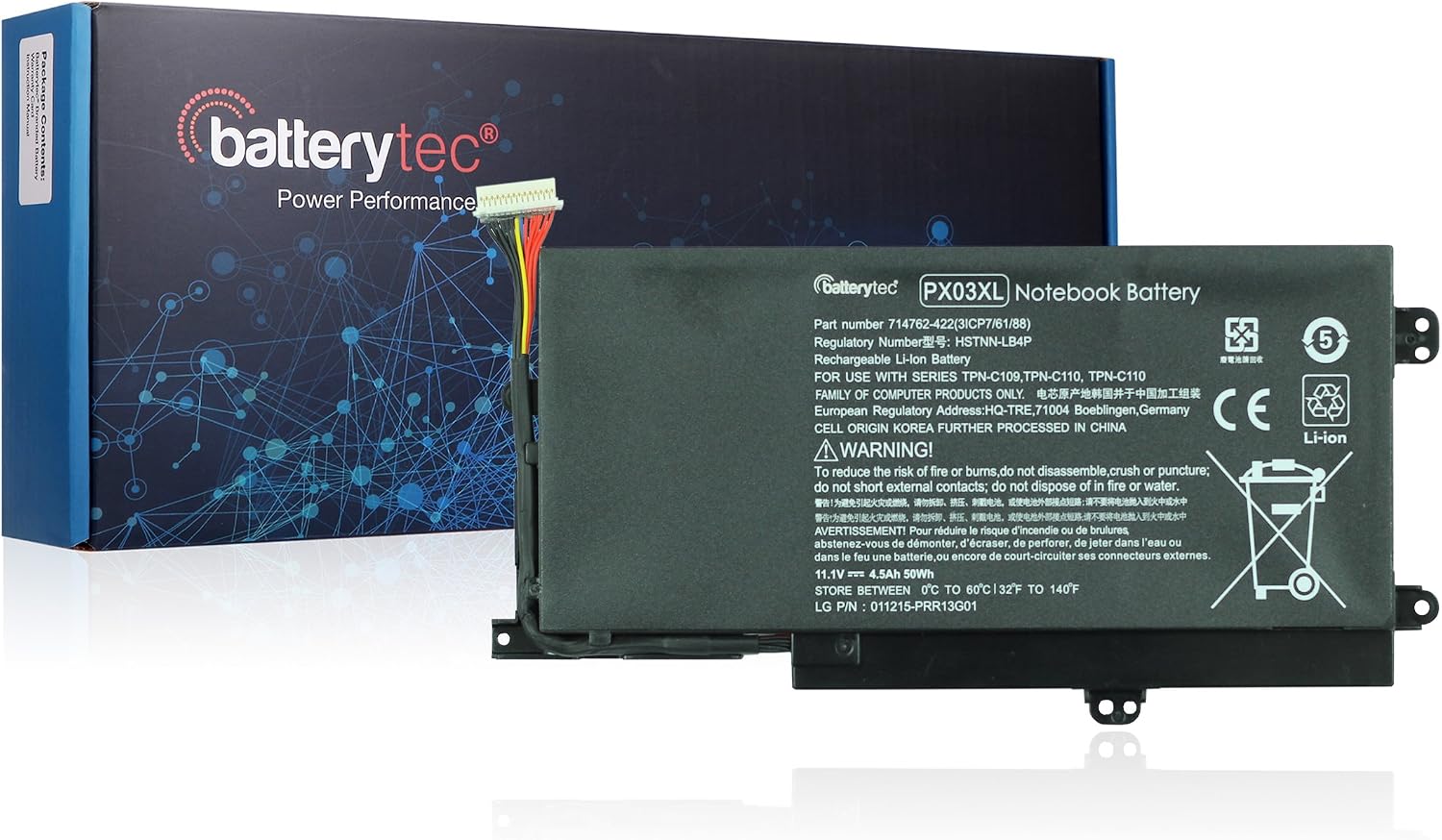 Batterytec® Battery for HP ENVY 14 Sleekbook, 14 Touchsmart M6 M6-k Series, PX03 PX03XL