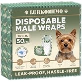 Disposable Dog Diapers Male 50Ct, Super Absorbent with Wetness Indicator,Xs | Dog Belly Bands for Male Dogs &amp; Puppy, Adjustable Male Dog Wraps Diapers Disposable, Secure Leak-Proof for Potty Training