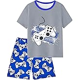 Boys Pajamas Summer Short Sleeve Pajamas Shorts Set 2 Piece Summer Kids Boys Pjs Sleepwear Sets Size 8-16