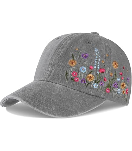 Amazon.com: Floral Embroidered Baseball Cap for Women Girls  display picture 1