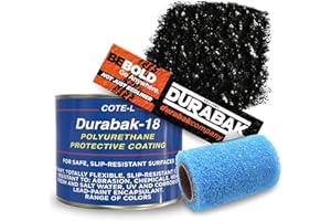 Durabak-18 Textured Truck Bed Liner Quart KIT - Roll On Coating | DIY Custom Coat for Bedliner and Undercoating, Auto Body, Automotive Rust Proofing, Boat Repair (Quart, Black)