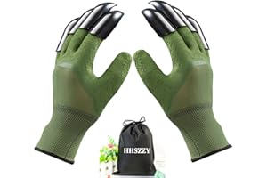 HHSZZY Gardening Gloves with Claws, Waterproof, Breathable, for Digging Planting, Puncture Resistant, Best Gifts for Women.