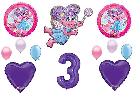 Amazon Com Abby Cadabby Third 3rd Birthday Party Balloons