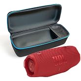JBL Charge 6 (Red) + Bundle with divvi! Protective Hardshell Case (Black)