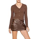 Forever 21 Womens Frayed Cardigan Sweater