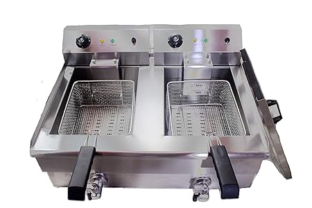 Grande Comercial Freidora de Patatas 19 Litros Doble ...