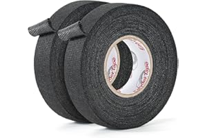 Ealyder Tape 2 Rolls Wire Harness Tape 3/4 Inch x 56 FT, High Temp Wiring Loom Harness Electrical Tape, Self-Adhesive Felt Cloth Wrap for Automotive Engines, Cable Protection and Noise Dampening