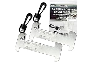 KRAKEN SUPPLY CO Lobster and Crab Gauge for California Spiny Lobster and Crabs Aluminum Designed in USA