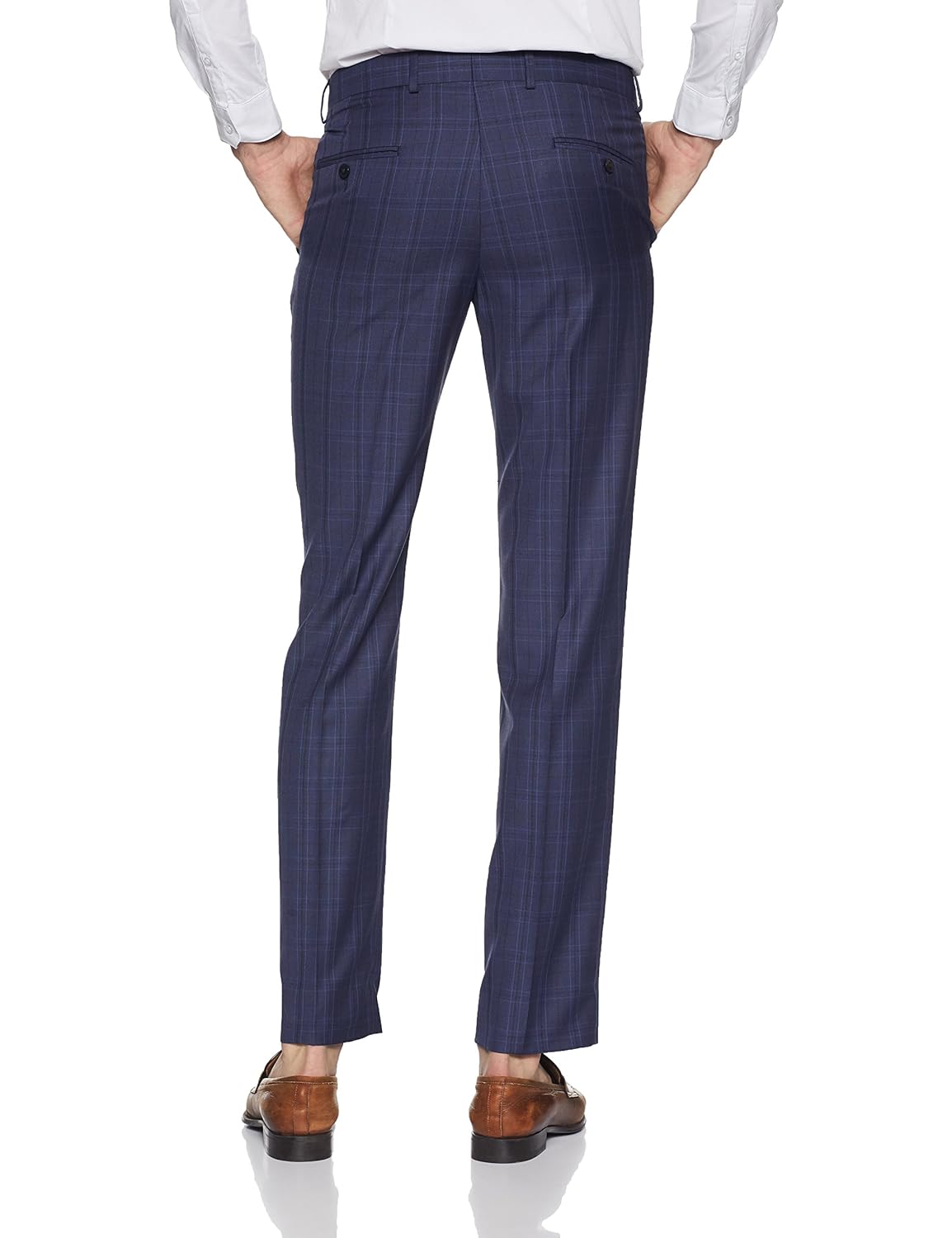 van heusen men's slim fit formal trousers