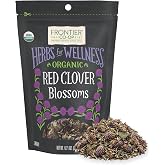 Frontier Co-op Organic Whole Red Clover Blossoms, 0.71oz - Fragrant, Natural and Versatile for Garnishes and Red Clover Tea - Kosher, Non-Irradiated
