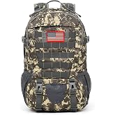 Houart Camo Tactical Backpack for Boys &amp; Men,Waterproof Military Bookbag | Durable Camo Tactical Backpack for School &amp; Outdoors,Large Multi-compartment Military Bookbag for Boys,Teens and Men