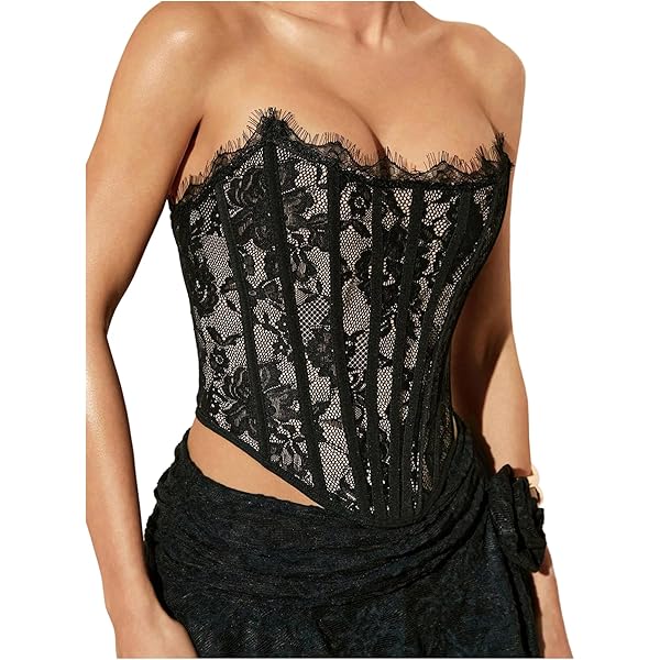DKZQQ renaissance corset Strapless Overbust Corset Lingerie for