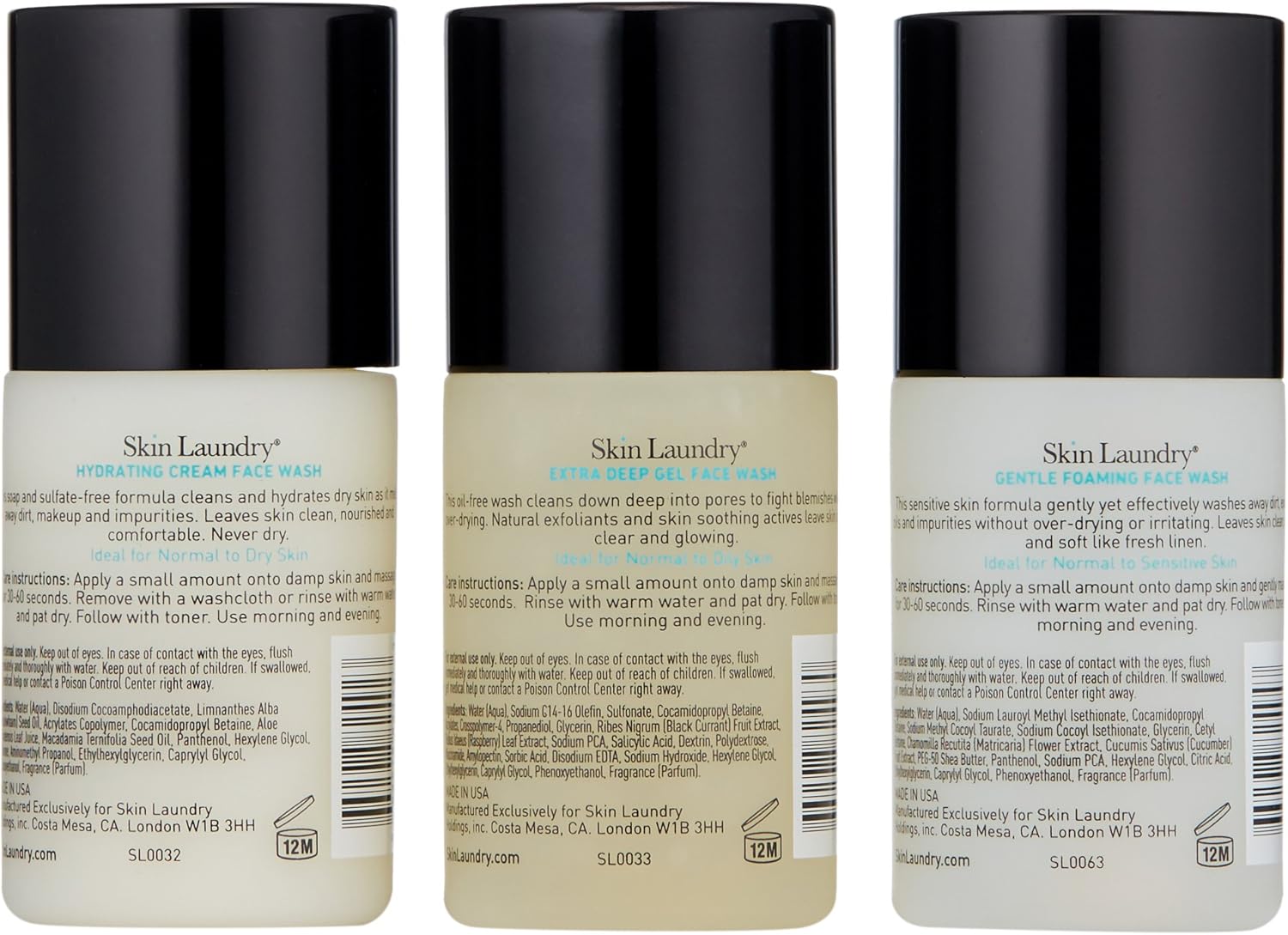 skin laundry hydrating cream face wash