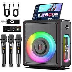 Karaoke Machine with 3 Wireless Mics | Bluetooth