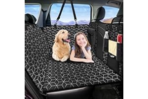 BOLPETIZO Dog Car Seat Cover Large Space for Pets 100% Waterproof Seat Cover Hammock 400lbs Heavy Duty Scratch Proof Nonslip Durable Soft Back Seat Covers for Cars Trucks and SUVs, Backseat Extender for Dogs