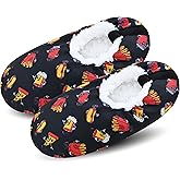 DICUIRD Mens Soft Soles Slipper Socks With Grippers, Cozy&Warm Sherpa Lining Slippers With Non Skid Bottoms, Fuzzy House Slippers