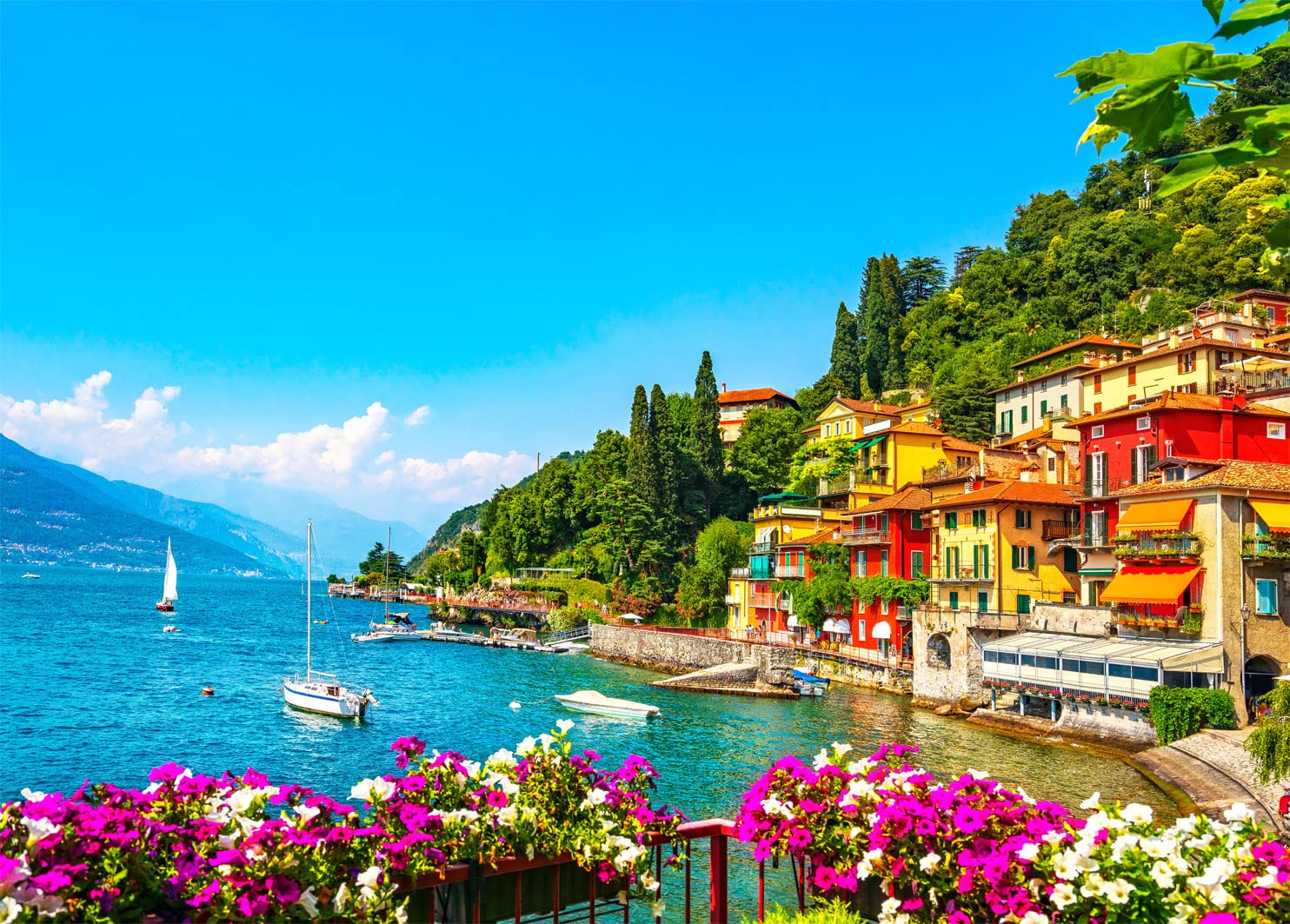 HUADADA Jigsaw Puzzles 1000 Pieces for Adults jigsaw puzzles for adults 1000 Piece Puzzle Educational Games - Como lake.Italy, Europe — image 1
