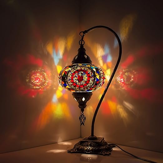 lampara turca mosaico lamparas de mesa lampara de turquia multicolor pantalla nocturna lamparas arana