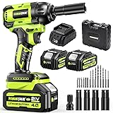 Robustrue Cordless Impact Wrench, 406Ft-lbs