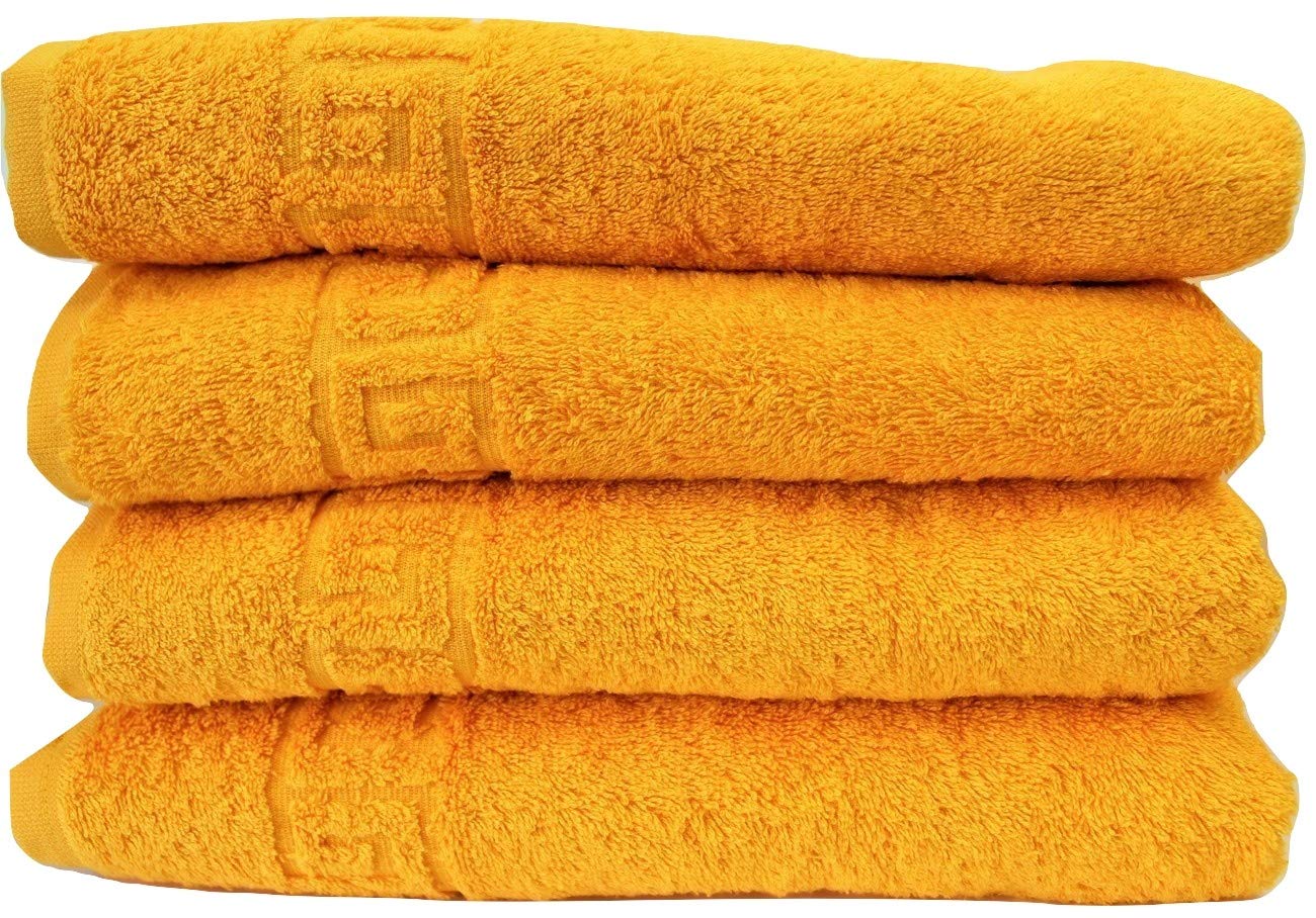GOLD (FUSION) YELLOW BATH TOWEL 70X140 LARGE SIZE 100 NATURAL COTTON