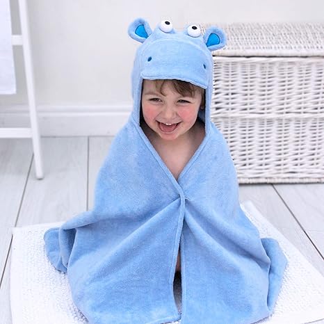hippo hooded towel