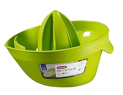 CURVER Zitruspresse Essentials in Limone/grün, Kunststoff, 17.8x15.2x11.6 cm