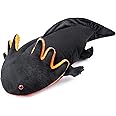 ZHONGXIN MADE Axolotl Plush Toy - 18" Black Axolotl Fish Lizard Creepy Stuffed Animals Cute Black Reptilian Toys Real Plushie Toy, Unique Plush Gift Collection for Kids