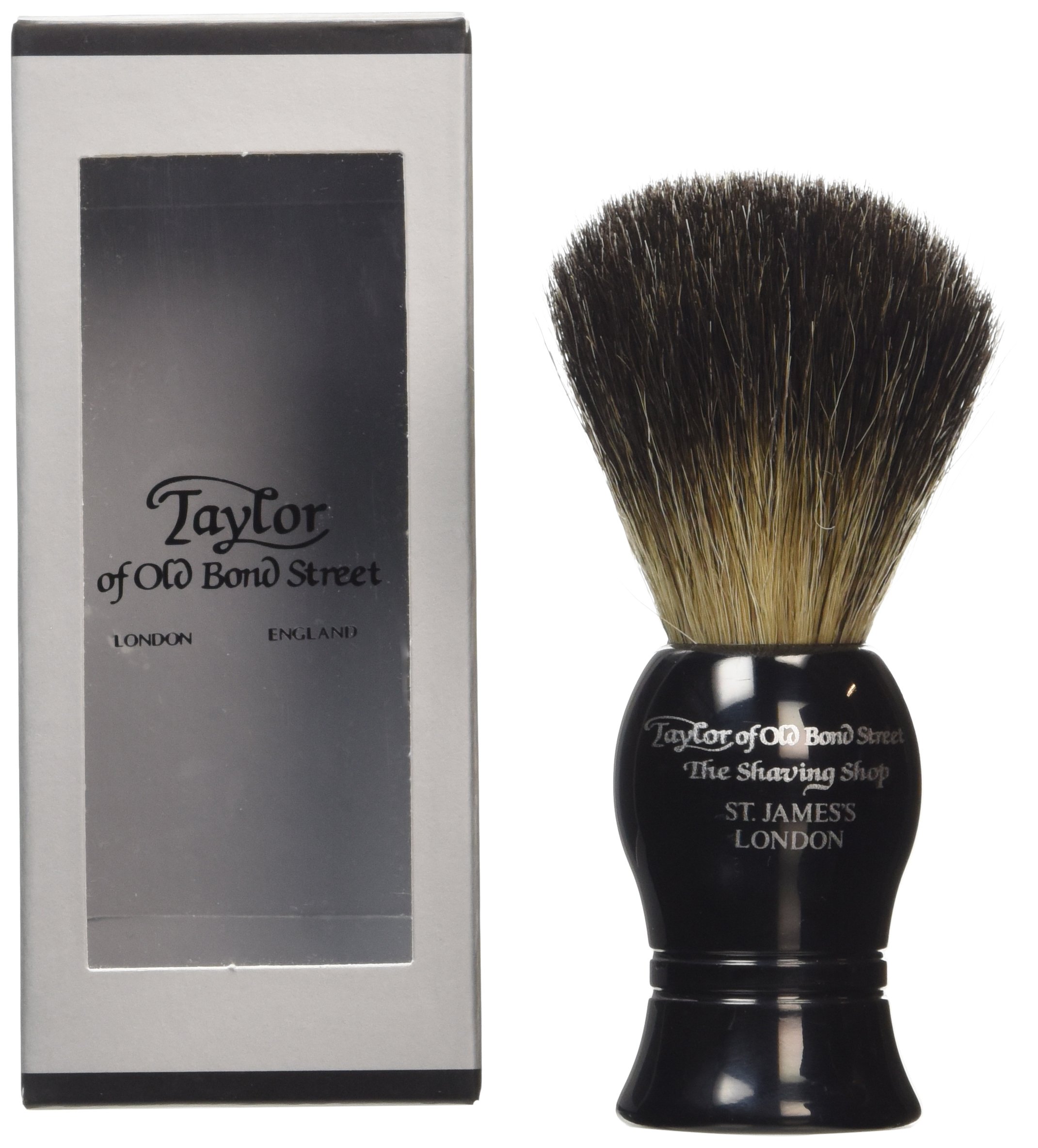 Taylor of Old Bond Street Pure Badger Medium Black Shaving Brush