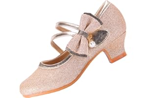 Mary Jane Shoes for Girls - Flower Girls Wedding Shoes - Multi-Colors & Sizes 3-14 Years - Princess Party Pumps - High Heel T
