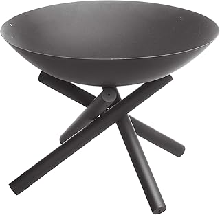 Gartenfreude Home Design Feuerkorb Feuerschale Feuerstelle 50 x 50 x 35 cm, Schwarz