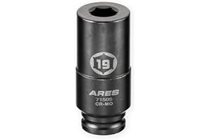 ARES 71505-19mm Harmonic Balancer Socket for Honda - Deep Counter-Weighted Design - Increased Torque for Stubborn Crank Bolts