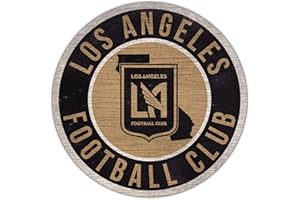 Fan Creations Los Angeles FC MLS Wooden Sign 12” Round Wall Decor - Show Your LAFC Team Spirit and Decorate Your Major League Soccer Fandom - Officially Licensed Home Decor