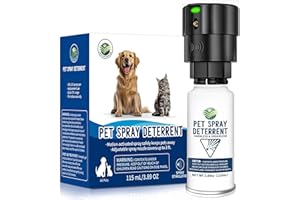 DILOQIO Cat Spray Deterrent System, Automatic Cat Deterrent Spray, Motion Activated Pet Deterrent Spray System for Cats & Dogs Odorless Pet Deterrent, Senses Pets Up to 3 Feet Away, Friendly & Safe Black