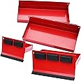 Magnetic Shelf 4-Pcs Set - Red Magnetic Tool Trays - Metal Tool Box with Strong Magnets - Magnetic Storage for Toolbox - Tool Box Accessories for Van Workshop