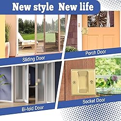 HOMOTEK 4 Pack Privacy Pocket Door Pull Without