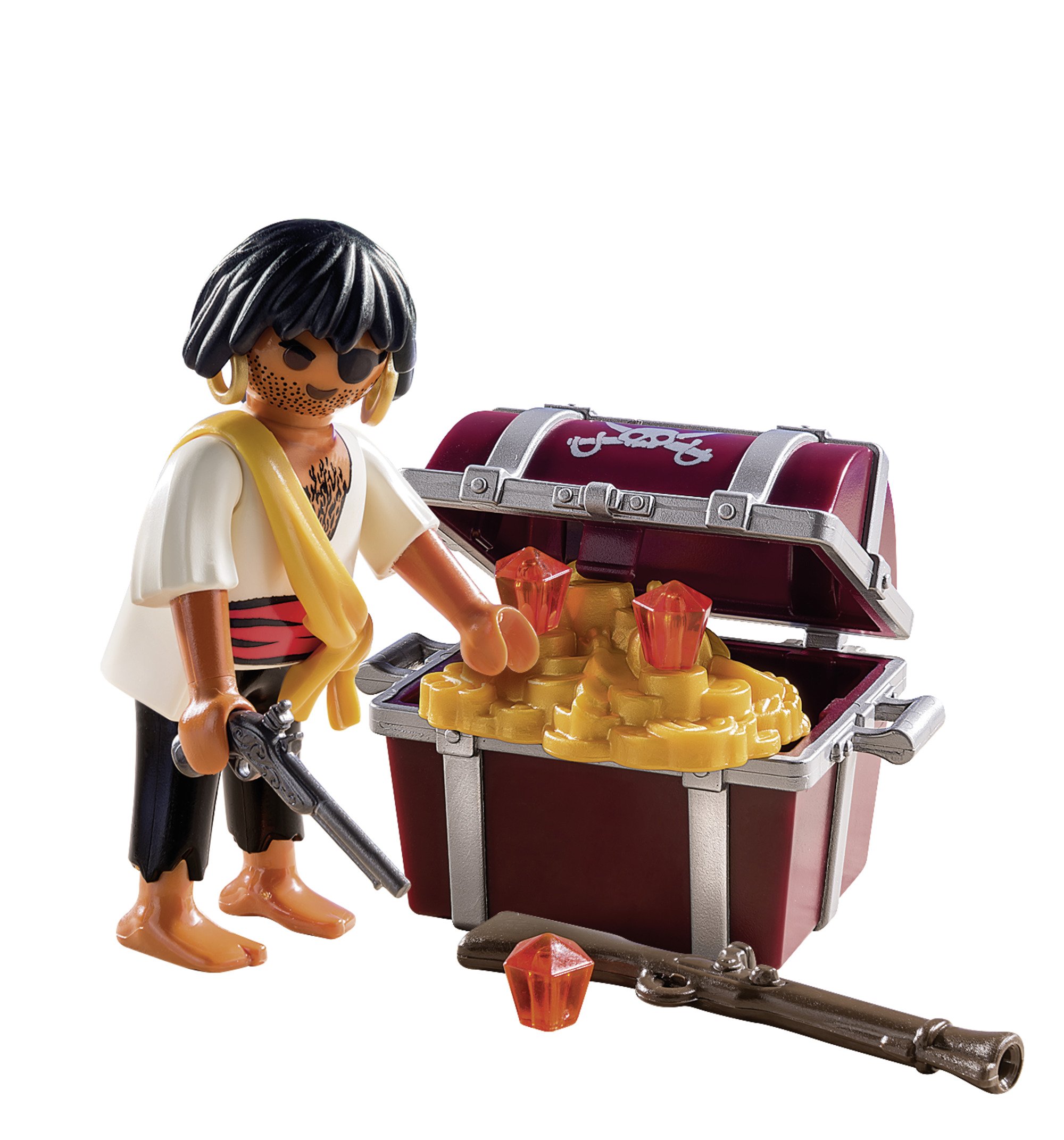 Playmobil 9358 Special Plus Pirate with Treasure Chest, Fun Imaginative Role-Play, PlaySets Suitable for Children Ages 4+
