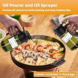 SCFRF Olive Oil Sprayer & Dispenser 16oz with Labels - Green Glass view 2