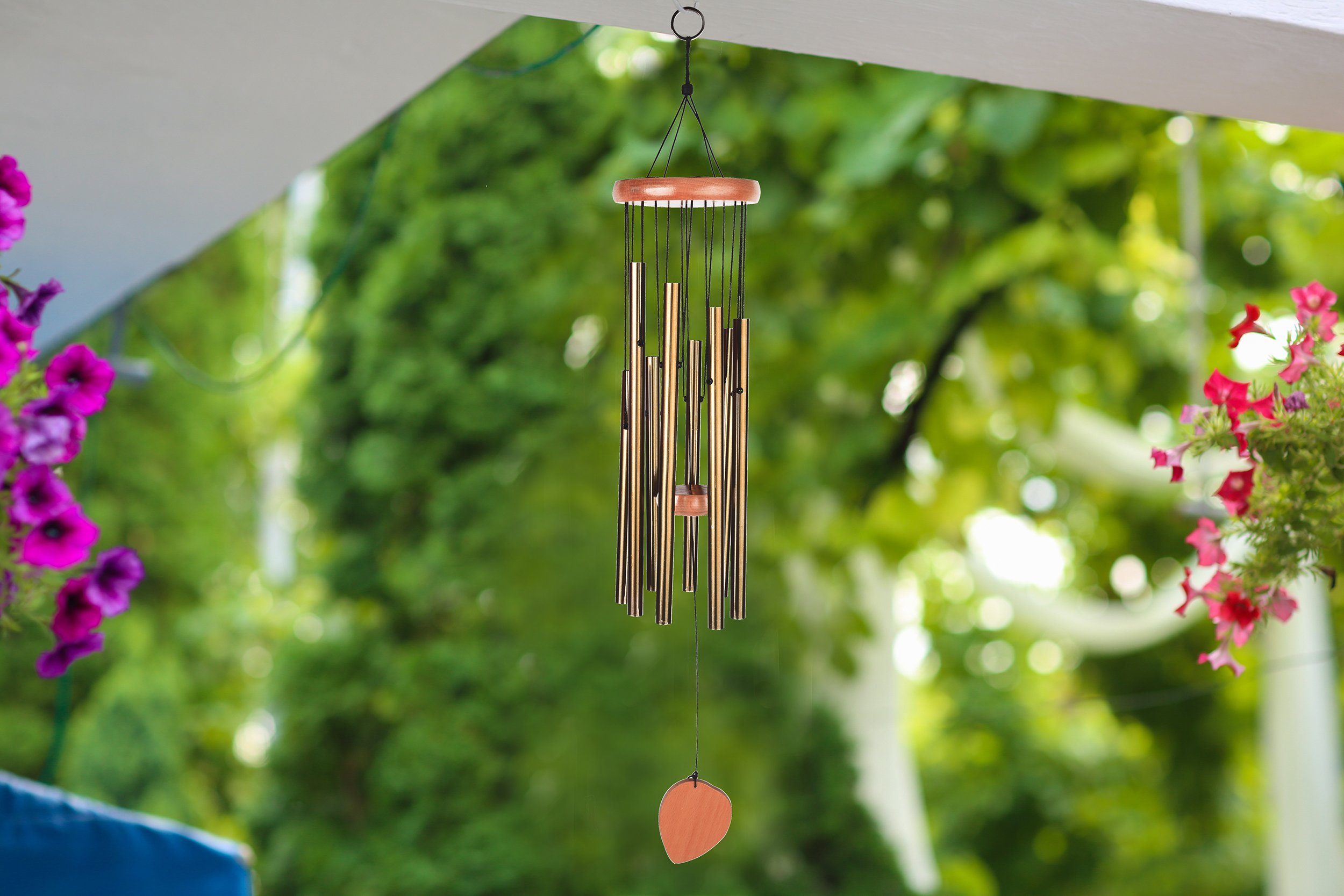 BEAUTIFUL WIND CHIMES Tuned 28" Wood Windchimes Deliver Rich, Full