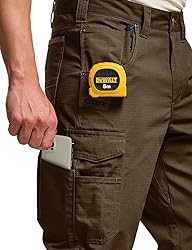 CQR Men's Ripstop Work Pants, Water Resistant