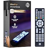 GE Backlit Universal Remote Control for Samsung, Vizio, LG, Sony, Sharp, Roku, Apple TV, RCA, Panasonic, Smart TV, Streaming 