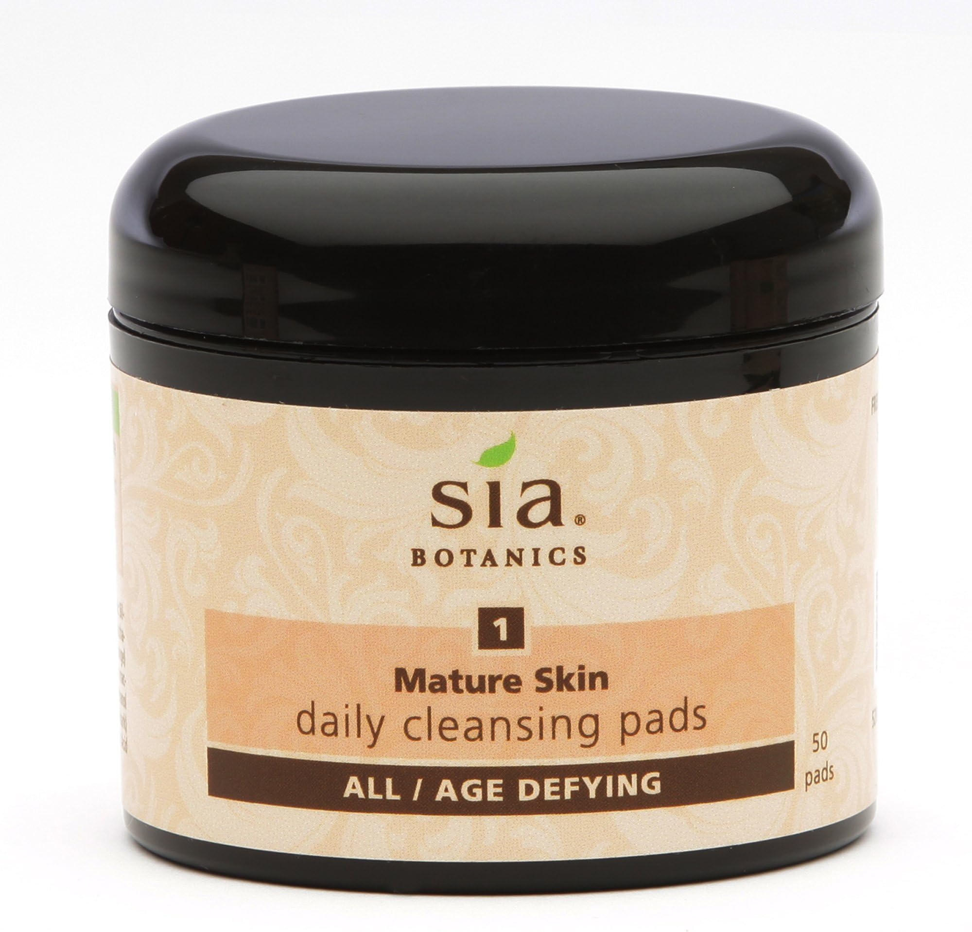 Sia Botanics Mature Skin Daily Cleanse Pads, 50 Count
