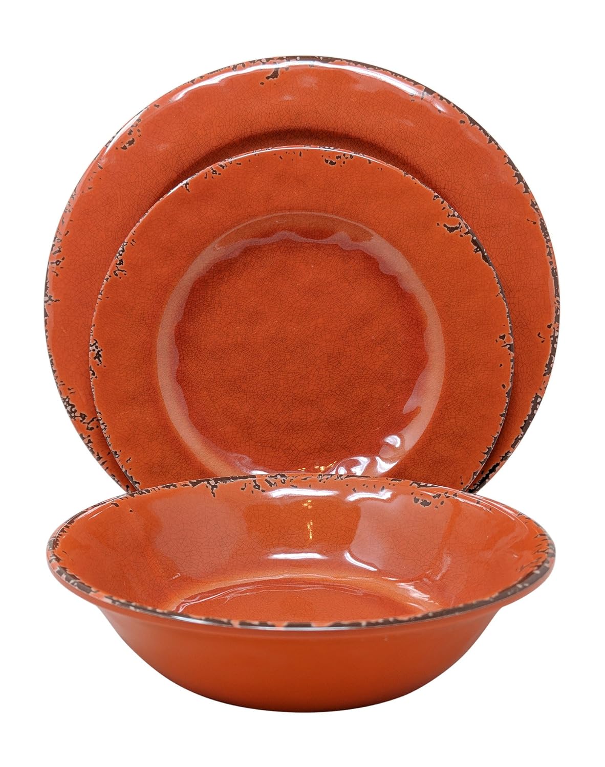 Best Dining Plate Set For 8 Orange Cree Home