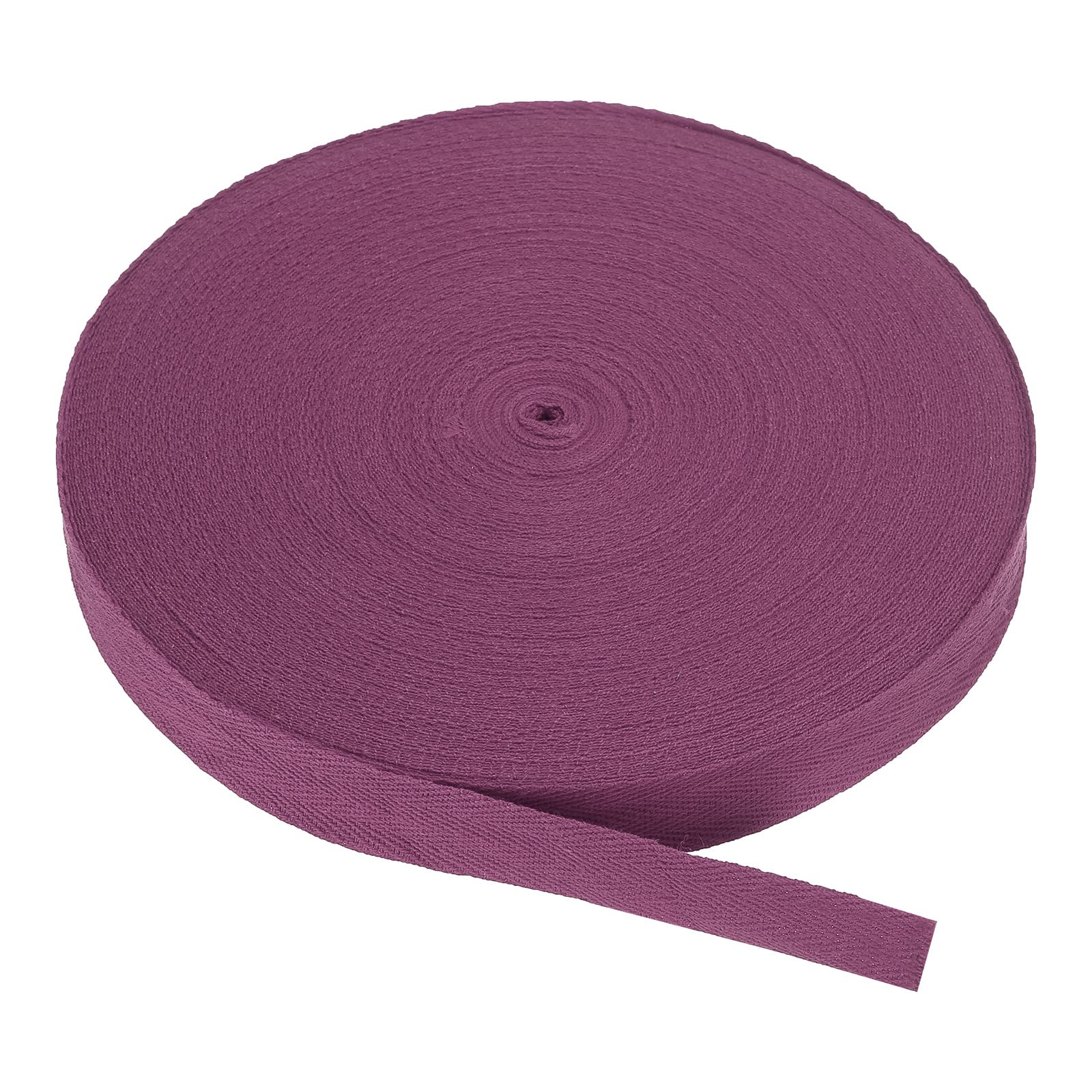 PATIKIL Cotton Twill Tape 20mm(3/4 Inch) 50 Yards Cotton Ribbon Bias Binding Tape Herringbone Webbing Trim for Sewing Gift Wrapping Craft DIY Purple — image 1