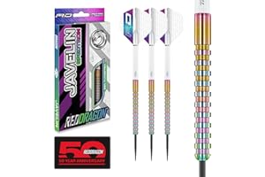 RED DRAGON Javelin Series Premium Tungsten Steeltip Darts Set with Flights and Stems