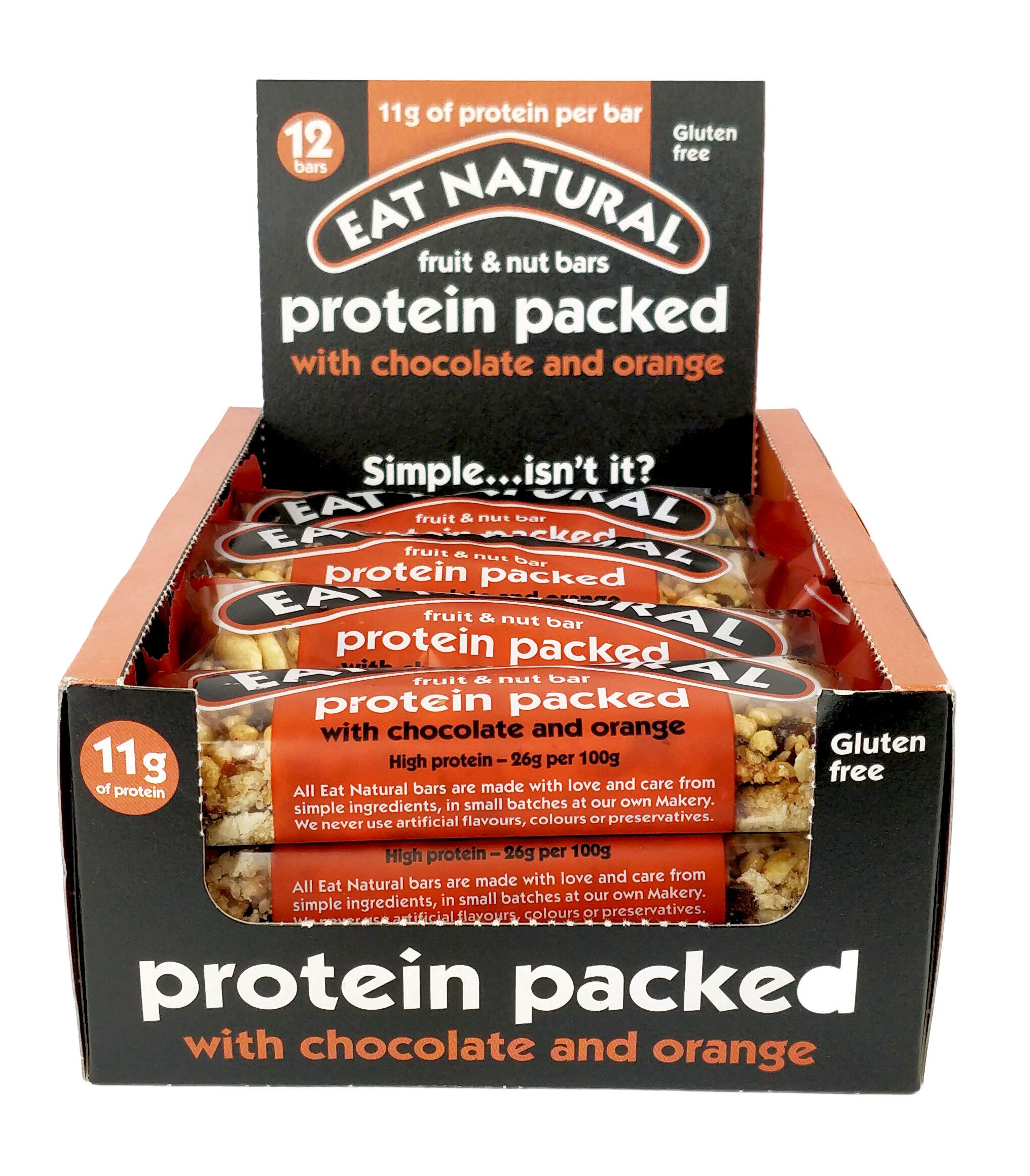 Eat Natural Protein Packed with Chocolate & Orange [Pack Size 12 x 45g]