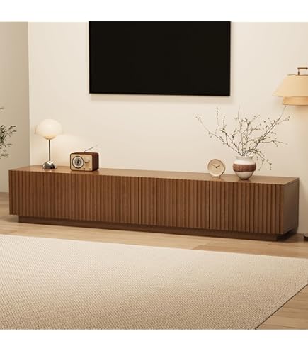 Henn&Hart Hanson Rectangular TV Stand for TV's up to 75 in Black Grain