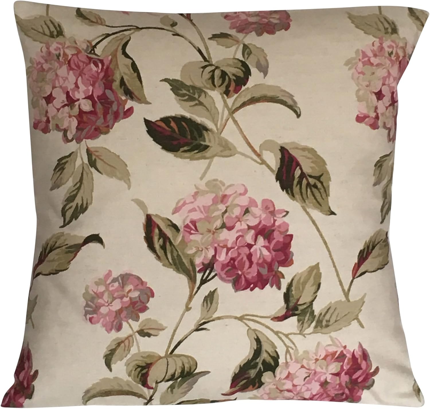 CUSHIONS2U 1 x 16 Handmade Laura Ashley Hydrangea Pink/natural Fabric