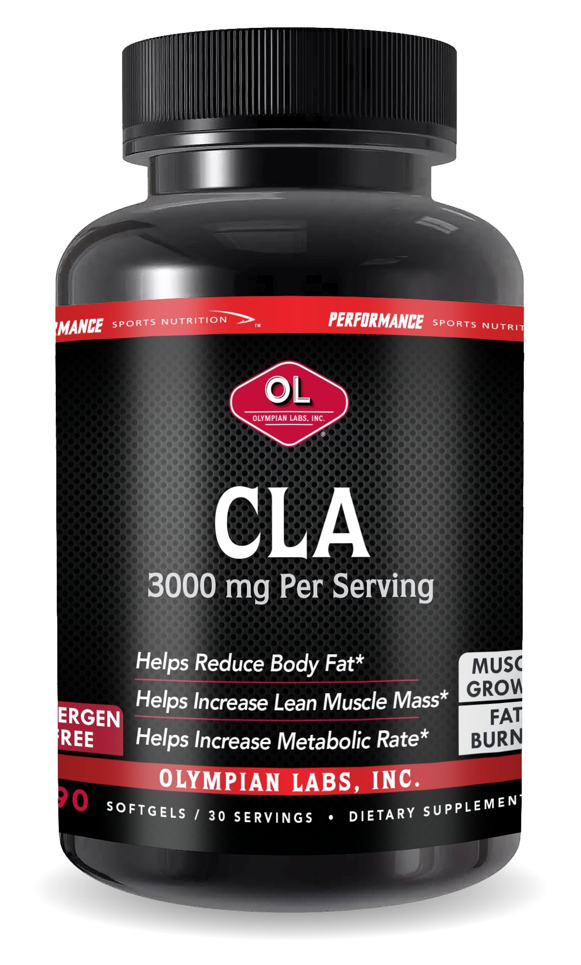 Olympian Labs CLA Softgels, 90 Capsules, Helps Support Lean Muscle and Fat Reduction, Overall Body Composition, 90 Softgels