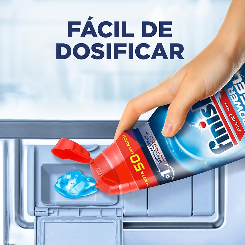 Finish all in 1 max power gel gel detergente brilho e proteção para máquina de lavar louça, 50 doses